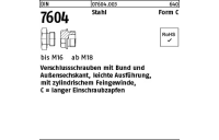 DIN 7604 Stahl Form C verschlussschrauben mit Bund und Ask., leichte Ausführung, mit zyl. Fein-Gew. - Abmessung: CM 52 x 1,5, Inhalt: 5 Stück