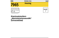 100 Stück, DIN 7965 Messing Einschraubmuttern RAMPA (Schraubdübel) - Abmessung: M 3 x 8