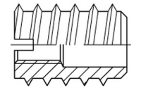 100 Stück, DIN 7965 Messing Einschraubmuttern RAMPA (Schraubdübel) - Abmessung: M 3 x 8