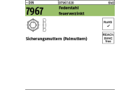 100 Stück, ~DIN 7967 Federstahl feuerverzinkt Sicherungsmuttern (Palmuttern) - Abmessung: M 24