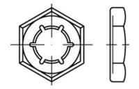100 Stück, ~DIN 7967 Federstahl Sicherungsmuttern (Palmuttern) - Abmessung: M 27