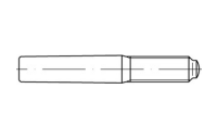 DIN 7977 Stahl Kegelstifte mit Gewindezapfen und konstanter Zapfenlänge, Kegel 1: 50 - Abmessung: 10 x 120, Inhalt: 10 Stück