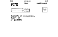 25 Stück, DIN 7978 Stahl Ausführung A Kegelstifte mit Innengewinde, Kegel 1 : 50, geschliffen - Abmessung: A 6 x 20