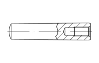 10 Stück, DIN 7978 Stahl Ausführung A Kegelstifte mit Innengewinde, Kegel 1 : 50, geschliffen - Abmessung: A 12 x 90