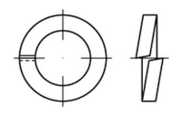 1000 Stück, ~DIN 7980 A 4 Federringe für Zylinderschrauben - Abmessung: 5