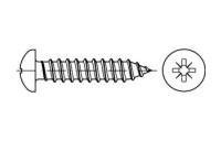 100 Stück, DIN 7981 Stahl Form C-Z galvanisch verzinkt Linsen-Blechschrauben mit Spitze, mit Pozidriv-Kreuzschlitz Z - Abmessung: 2,2x 6,5 -C-Z