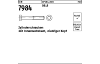 100 Stück, DIN 7984 08.8 Zylinderschrauben mit Innensechskant, niedriger Kopf - Abmessung: M 3 x 6