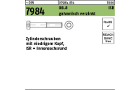 500 Stück, ~DIN 7984 08.8 ISR galvanisch verzinkt Zylinderschrauben mit Innensechsrund, niedriger Kopf - Abmessung: M 3 x 6 -T10