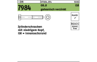 500 Stück, ~DIN 7984 08.8 ISR galvanisch verzinkt Zylinderschrauben mit Innensechsrund, niedriger Kopf - Abmessung: M 5 x 10 -T25