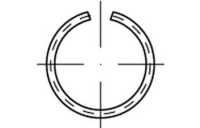 100 Stück, DIN 7993 Federstahl Form A Runddraht-Sprengringe für Wellen - Abmessung: A 30
