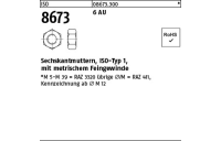 1 Stück, ISO 8673 6 AU Sechskantmuttern, ISO-Typ 1, mit metrischem Feingewinde - Abmessung: M 42 x 1,5