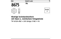 50 Stück, ISO 8675 04 Niedrige Sechskantmuttern mit Fasen und metrischem Feingewinde - Abmessung: M 18 x 1,5