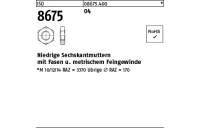 50 Stück, ISO 8675 04 Niedrige Sechskantmuttern mit Fasen und metrischem Feingewinde - Abmessung: M 20 x 1,5