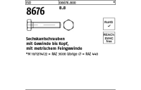 200 Stück, ISO 8676 8.8 Sechskantschrauben mit Gewinde bis Kopf, mit metrischem Feingewinde - Abmessung: M 8 x1 x 50