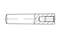 10 Stück, ISO 8736 Stahl Typ A Kegelstifte mit Innengewinde, Kegel 1 : 50, geschliffen - Abmessung: A 8 x 45