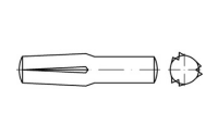 100 Stück, ISO 8741 Stahl Steckkerbstifte - Abmessung: 8 x 45