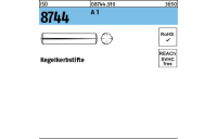 100 Stück, ISO 8744 A 1 Kegelkerbstifte - Abmessung: 2 x 10