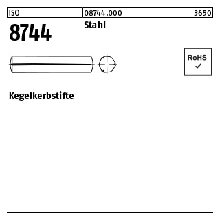 250 Stück, ISO 8744 Stahl Produktklasse A - Abmessung: 3 x 8