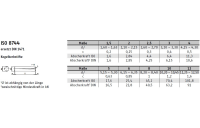 100 Stück, ISO 8744 Stahl Produktklasse A - Abmessung: 4 x 14