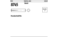 250 Stück, ISO 8745 Stahl Passkerbstifte - Abmessung: 1,5 x 8