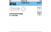 100 Stück, ISO 8746 1.4303 (A 2) Form A Halbrundkerbnägel, mit Fase - Abmessung: 1,4 x 6