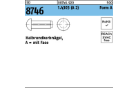 100 Stück, ISO 8746 1.4303 (A 2) Form A Halbrundkerbnägel, mit Fase - Abmessung: 3 x 5