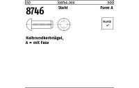 2000 Stück, ISO 8746 Stahl Form A Halbrundkerbnägel, mit Fase - Abmessung: 4 x 6