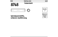 1000 Stück, ISO 8748 Federstahl Spiralspannstifte, schwere Ausführung - Abmessung: 2 x 8