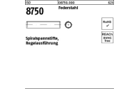 1000 Stück, ISO 8750 Federstahl Spiralspannstifte, Regelausführung - Abmessung: 1,5 x 5