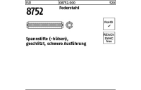 1000 Stück, ISO 8752 Federstahl Spannstifte (-hülsen), geschlitzt, schwere Ausführung - Abmessung: 1,5 x 5