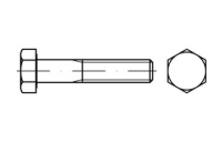 100 Stück, ISO 8765 8.8 galvanisch verzinkt Sechskantschrauben mit Schaft, mit metrischem Feingewinde - Abmessung: M 12x1,25x 50