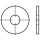 100 Stück, DIN 9021 Messing Scheiben, Außen Ø ~3 x Schrauben Ø, - Abmessung: 3,2 x 9 x0,8