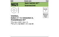 1000 Stück, DIN 9021 Stahl 140/100 HV feuerverzinkt Scheiben, Außen Ø ~3 x Schrauben Ø, Produktklasse A/C - Abmessung: 6,4 x18 x1,6