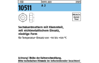 1000 Stück, ~ISO 10511 A 2 Sechskantmuttern mit Klemmteil, mit nichtmetallischem Einsatz, niedrige Form - Abmessung: M 4