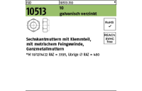 100 Stück, ISO 10513 10 galvanisch verzinkt Sechskantmuttern mit Klemmteil, mit metr. Feingewinde, Ganzmetallmuttern - Abmessung: M 8 x 1