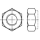 100 Stück, ISO 10513 8 galvanisch verzinkt Sechskantmuttern mit Klemmteil, mit metr. Feingewinde, Ganzmetallmuttern - Abmessung: M 14 x 1,5