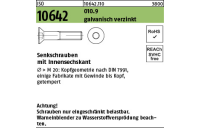 500 Stück, ISO 10642 010.9 galvanisch verzinkt Senkschrauben mit Innensechskant - Abmessung: M 3 x 6