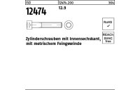 200 Stück, ISO 12474 12.9 Zylinderschrauben mit Innensechskant, mit metrischem Feingewinde - Abmessung: M 10 x1,25x 20