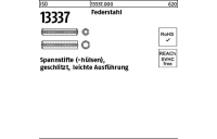 200 Stück, ISO 13337 Federstahl Spannstifte (-hülsen), geschlitzt, leichte Ausführung - Abmessung: 3 x 6