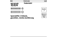 100 Stück, ISO 13337 Federstahl Spannstifte (-hülsen), geschlitzt, leichte Ausführung - Abmessung: 5 x 20