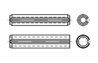 50 Stück, ISO 13337 Federstahl Spannstifte (-hülsen), geschlitzt, leichte Ausführung - Abmessung: 16 x 45