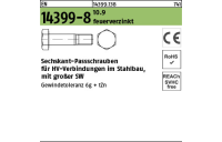 1 Stück, EN 14399-8 10.9 feuerverzinkt -P- Sechskant-Passschrauben mit großer SW für HV-verbindungen im Stahlbau - Abmessung: M 16 x 60