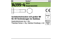 1 Stück, EN 14399-4 10.9 feuerverzinkt -P- Sechskantschrauben mit großer SW für HV-verbindungen im Stahlbau - Abmessung: M 20 x 50