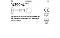 1 Stück, EN 14399-4 10.9 -P- Sechskantschrauben mit großer SW für HV-verbindungen im Stahlbau - Abmessung: M 20 x 100