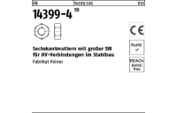 1 Stück, EN 14399-4 10 -P- Sechskantmuttern mit großer SW für HV-verbindungen im Stahlbau - Abmessung: M 22