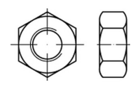 1 Stück, EN 14399-4 10 feuerverzinkt -P- Sechskantmuttern mit großer SW für HV-verbindungen im Stahlbau - Abmessung: M 30