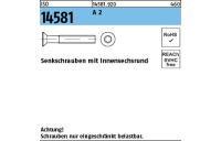 1000 Stück, ISO 14581 A 2 Senkschrauben mit Innensechsrund - Abmessung: M 4 x 10 -T20