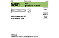 500 Stück, ISO 14581 08.8 galvanisch verzinkt Senkschrauben mit Innensechsrund - Abmessung: M 5 x 10