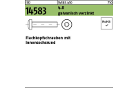 2000 Stück, ISO 14583 4.8 galvanisch verzinkt Flachkopfschrauben mit Innensechsrund - Abmessung: M 2 x 4