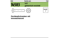 2000 Stück, ISO 14583 4.8 galvanisch verzinkt Flachkopfschrauben mit Innensechsrund - Abmessung: M 3 x 5